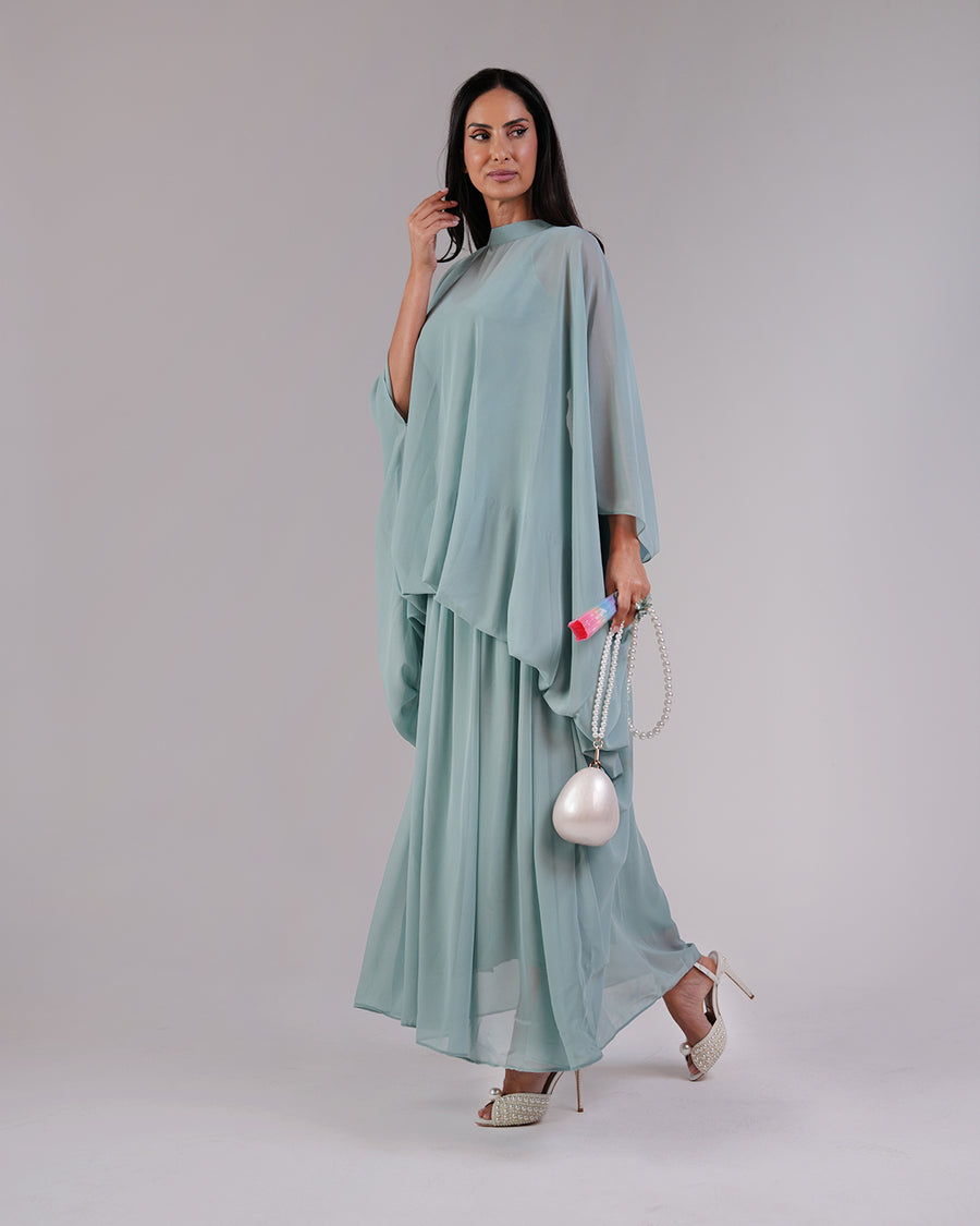 Élan Chiffon Dress — Sage