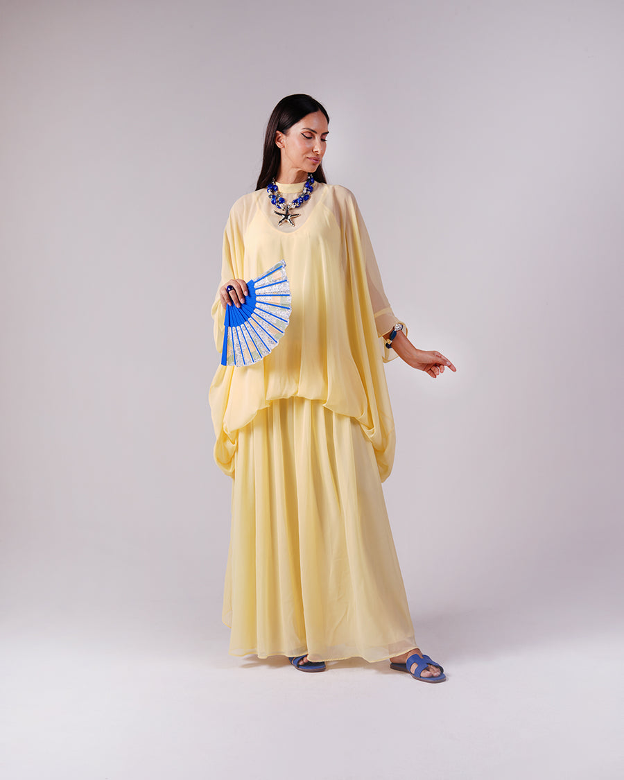 Élan Chiffon Dress — Yellow