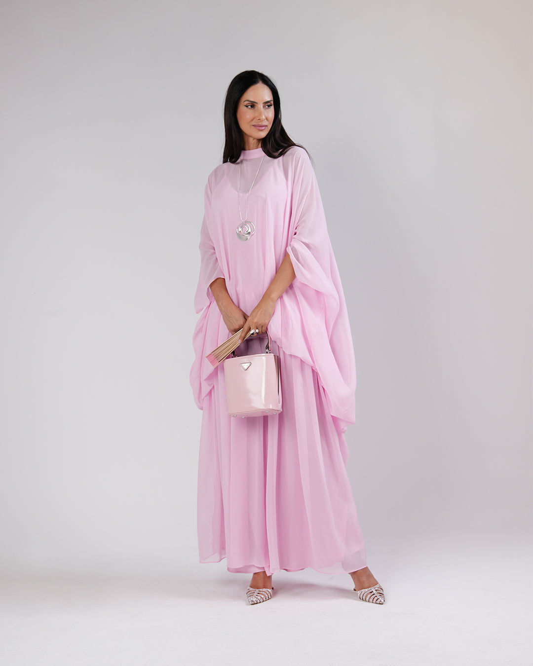 Élan Chiffon Dress — Pink