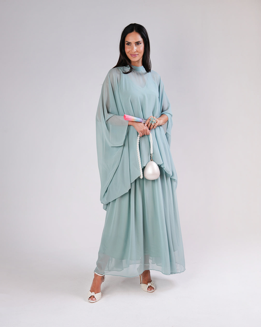 Élan Chiffon Dress — Sage