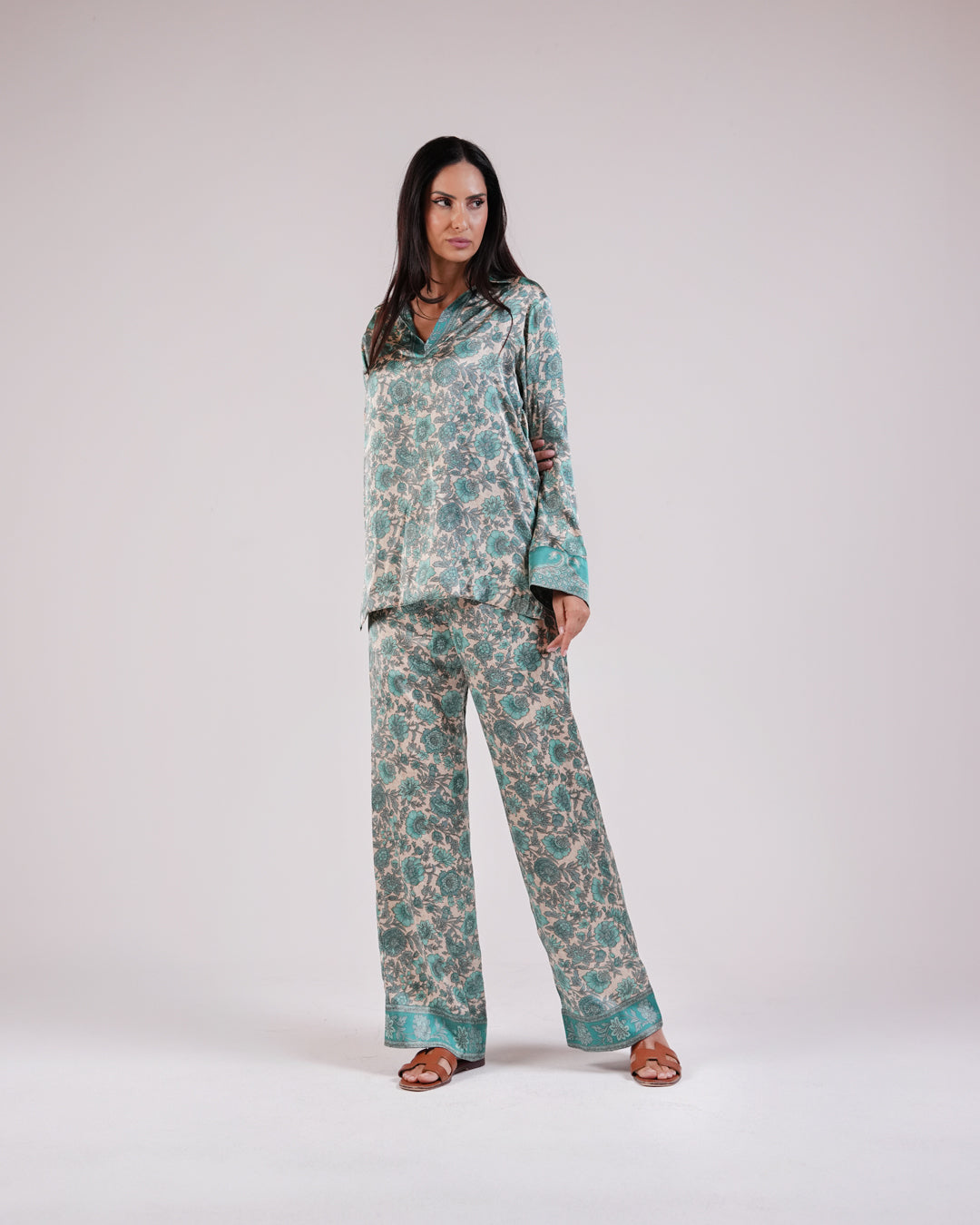 Soleia Silk Modest Set in Tiffany