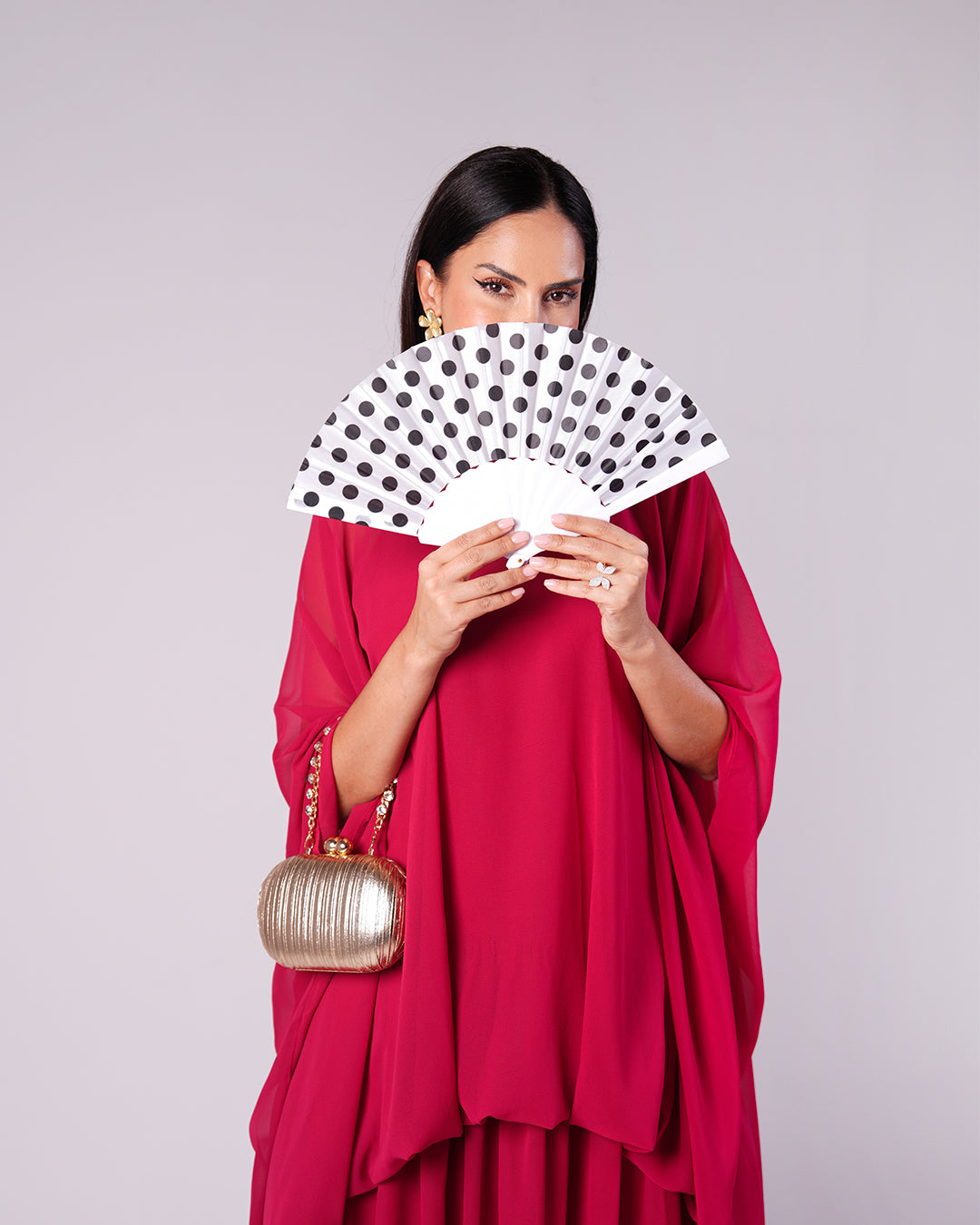 Élan Chiffon Dress — Red