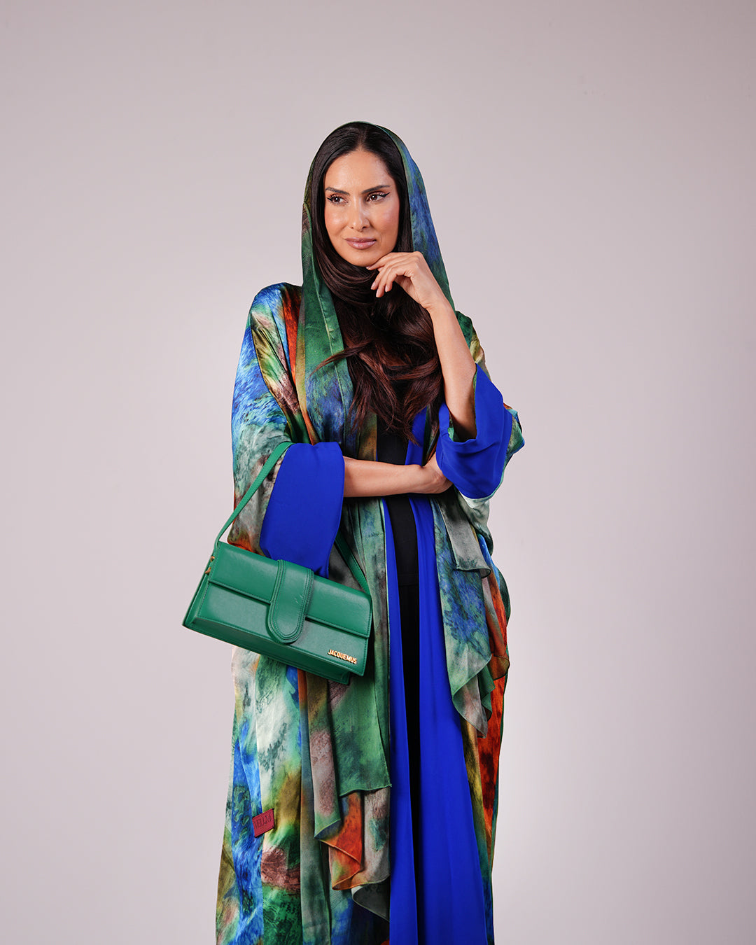 Emerald Green & Cobalt Blue Reversible Abaya