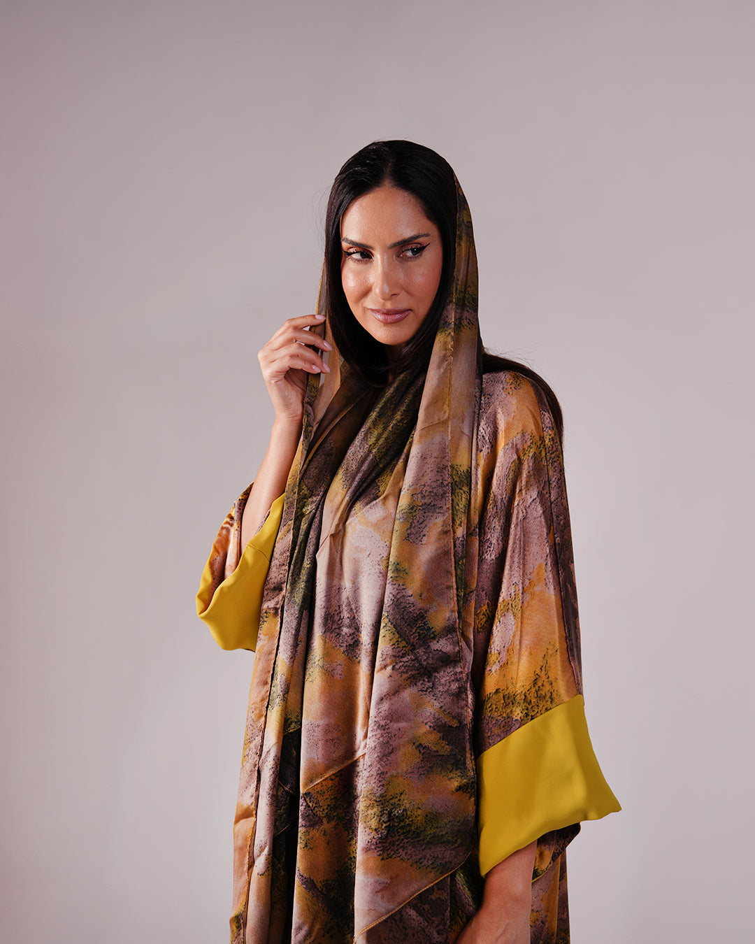 Olive Gold & Bronze Reversible Abaya
