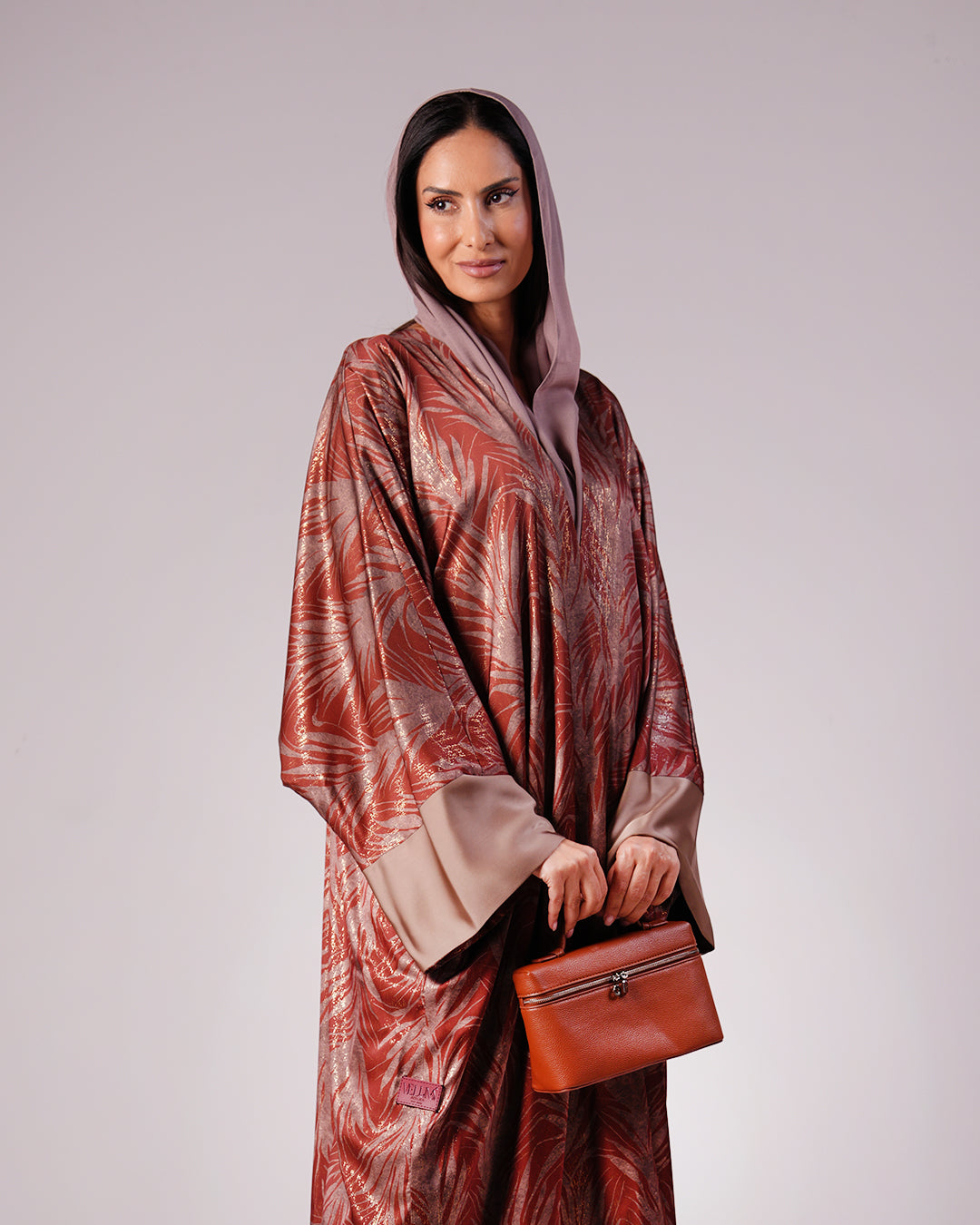 Prisme Double-Face Abaya in Sienna Gold