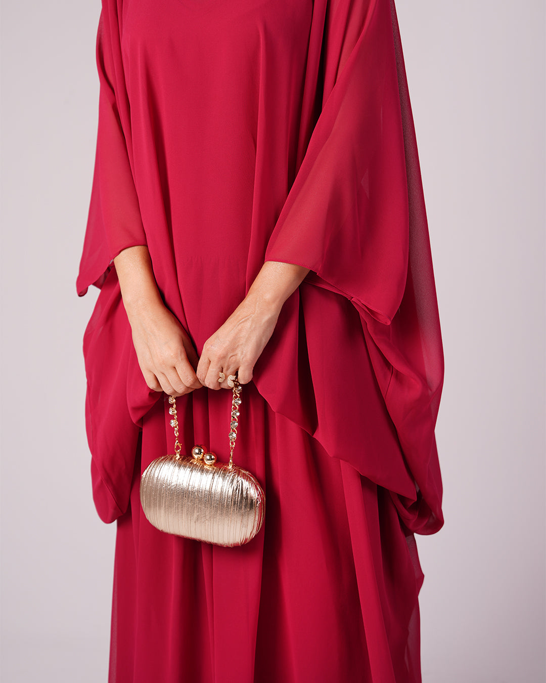 Élan Chiffon Dress — Red