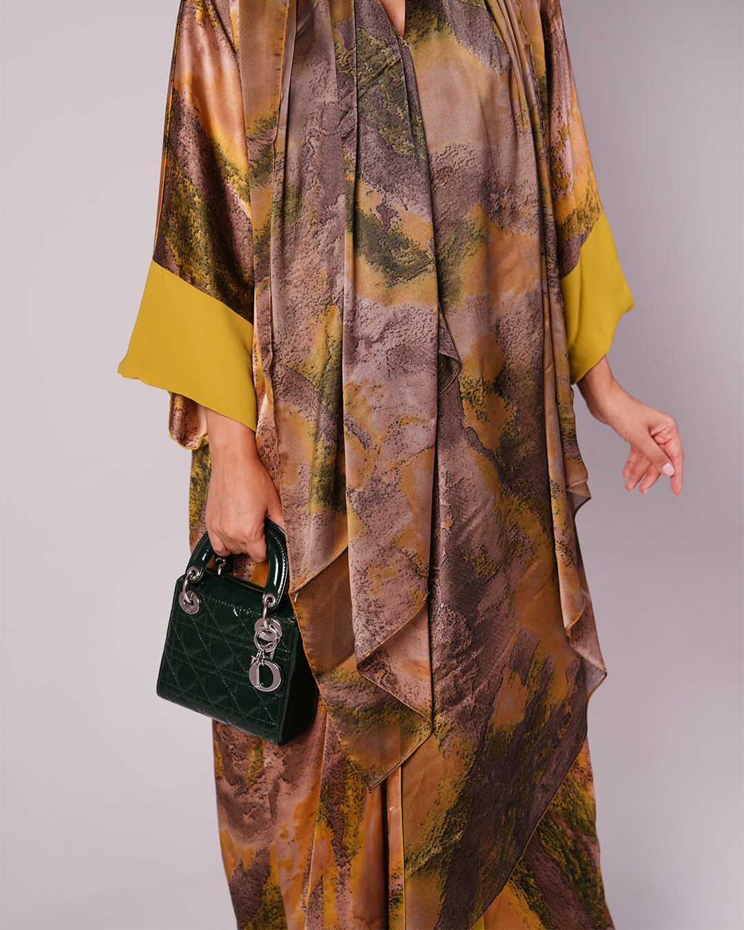 Olive Gold & Bronze Reversible Abaya