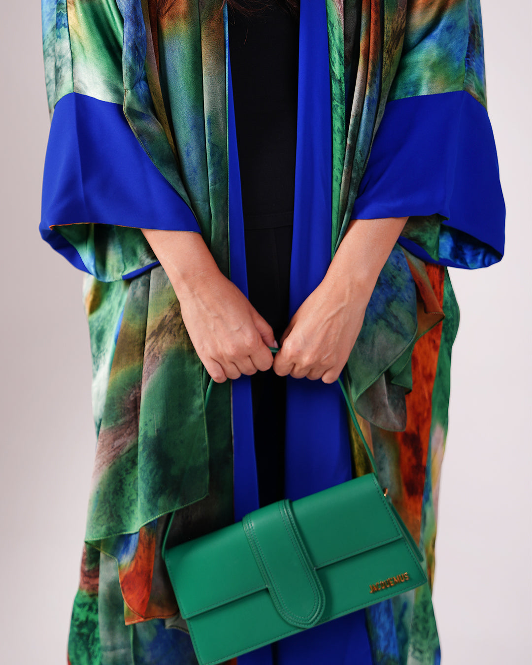 Emerald Green & Cobalt Blue Reversible Abaya