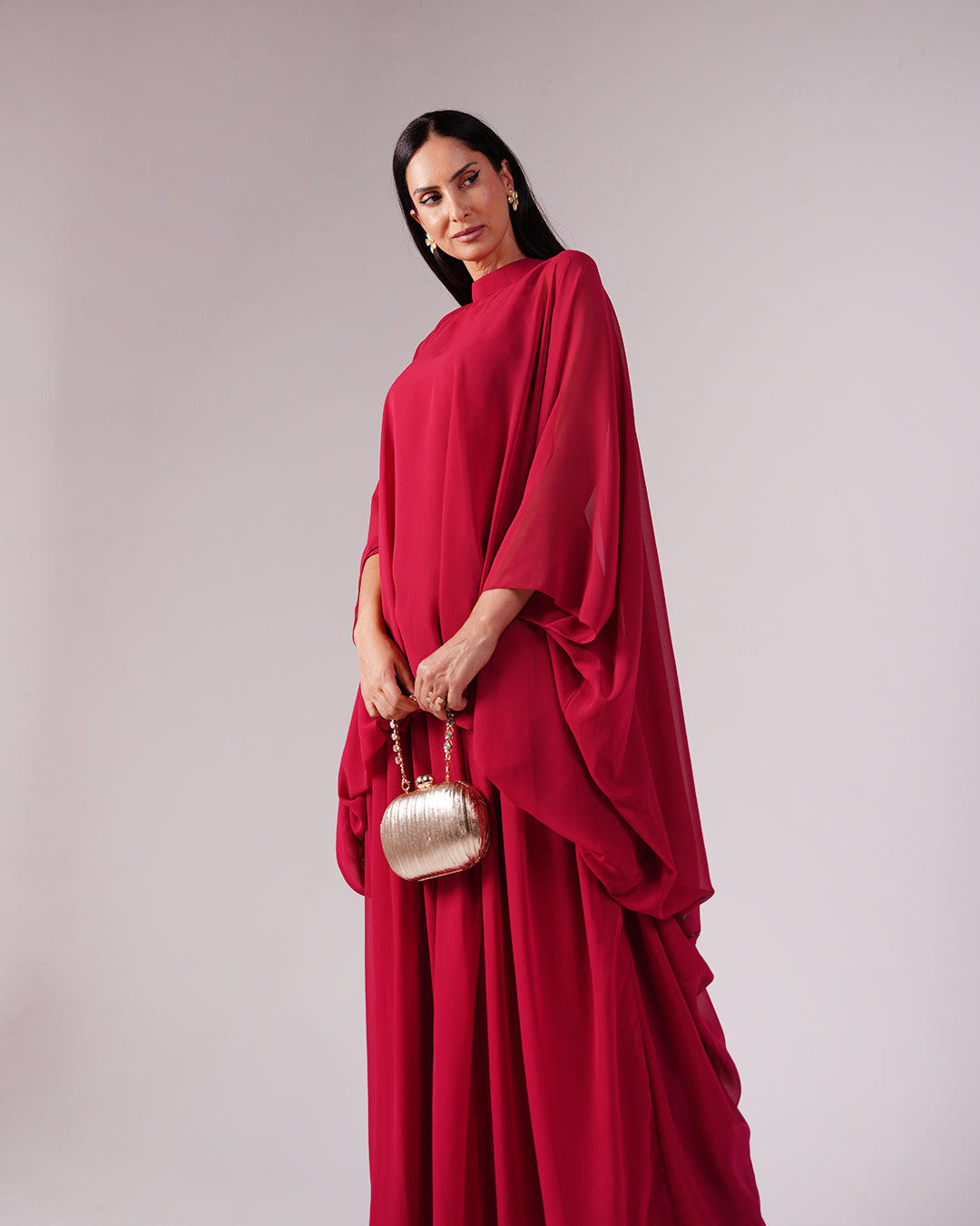 Élan Chiffon Dress — Red