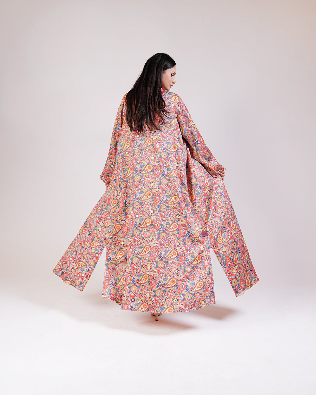 Casmira Abaya Set in Peach