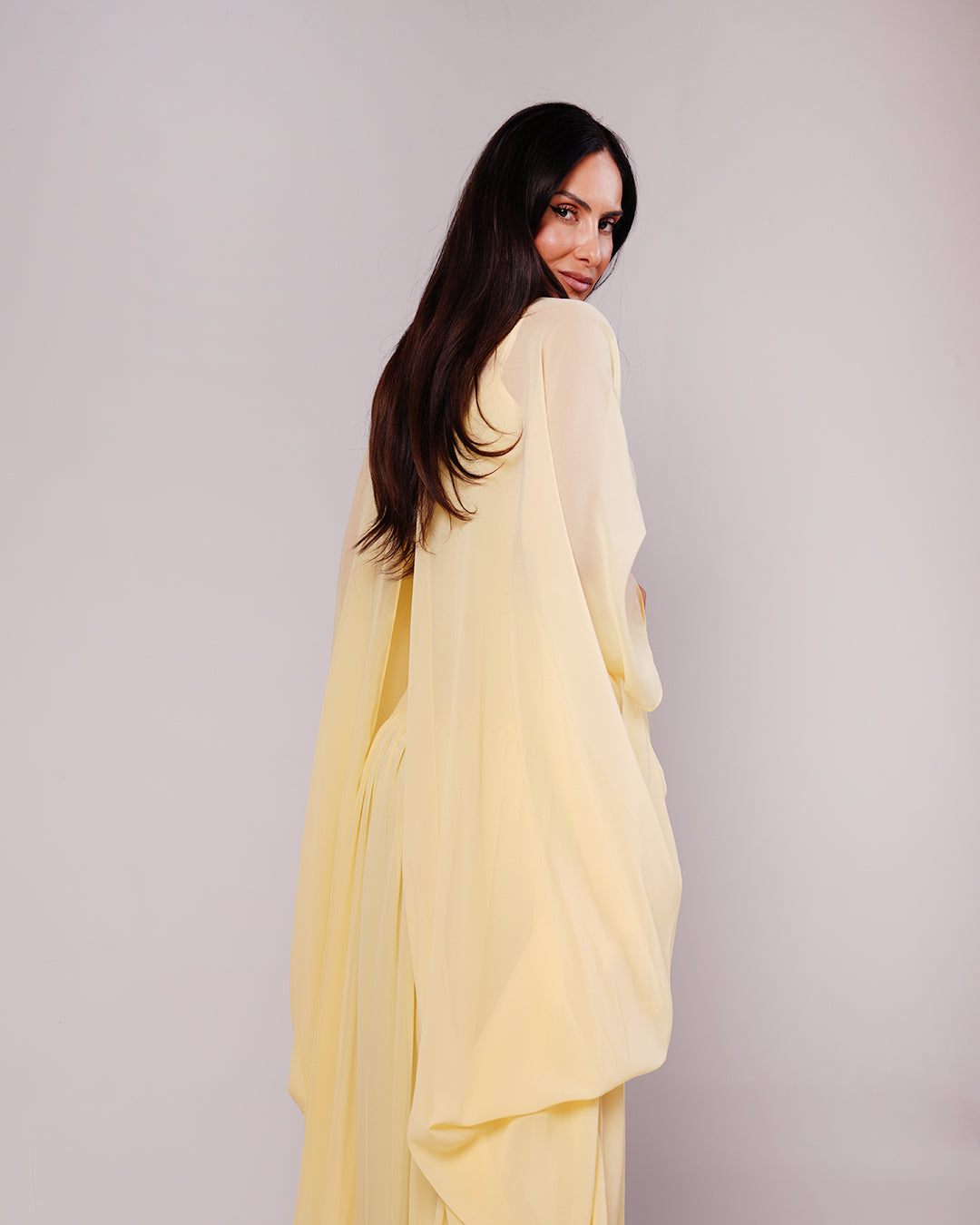 Élan Chiffon Dress — Yellow
