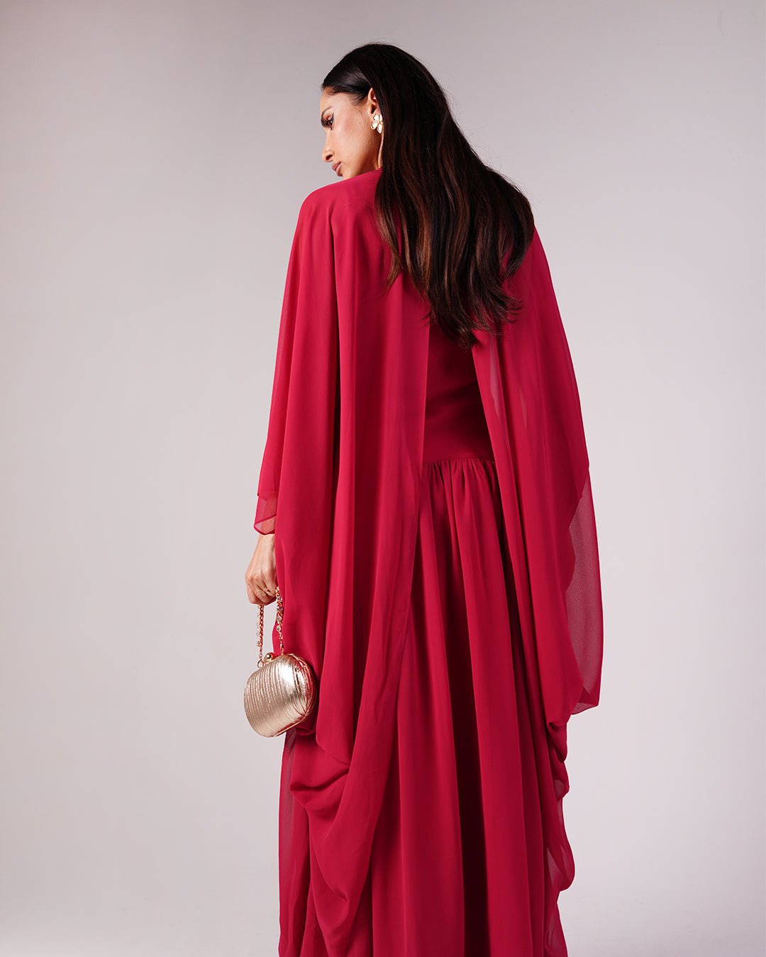 Élan Chiffon Dress — Red