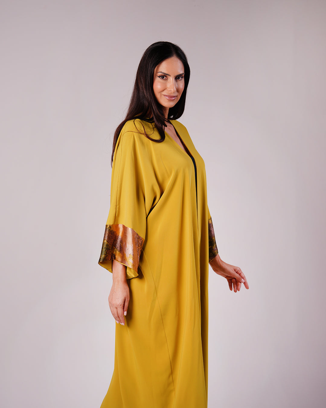 Olive Gold & Bronze Reversible Abaya
